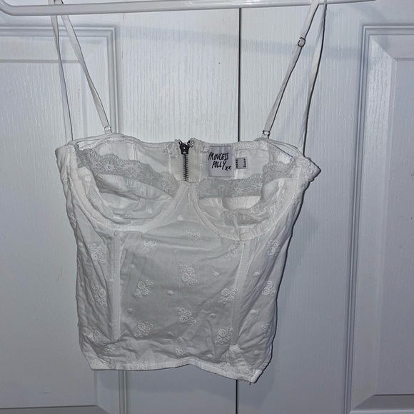 LUVAN LACE CORSET TOP WHITE - Picture 3 of 13